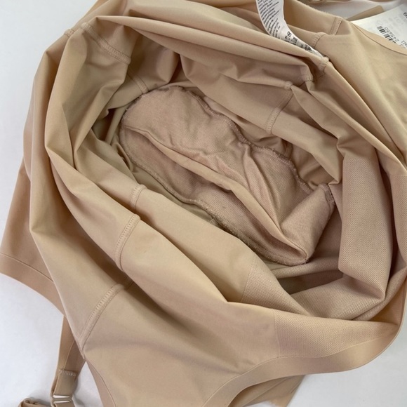 SPANX Trust Your Thinstincts Open Bust Bodysuit Shaper NEW Size S Nude Beige - Picture 9 of 13